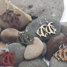 Load image into Gallery viewer, "Fish" Sea Life Dangle Wire Earrings