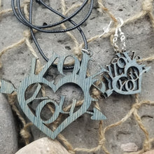 Load image into Gallery viewer, "I Love You" Earring and Necklace Set