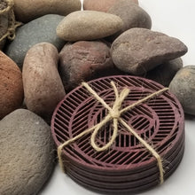 Load image into Gallery viewer, "Circles in Circles with a Twist" Design Table or Bar Coasters