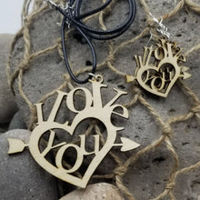 Load image into Gallery viewer, "I Love You" Earring and Necklace Set