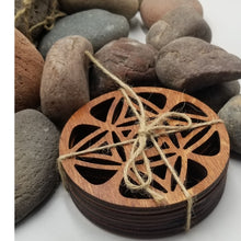 Load image into Gallery viewer, "Curves & Triangles" Traditional Design Table or Bar Coasters