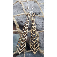 Load image into Gallery viewer, "Tie or Prism" Long Dangle Earrings