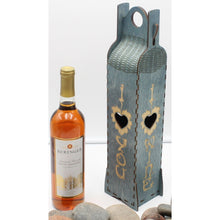 Load image into Gallery viewer, "I Love You\I Love Wine" Wood Gift Box for a 750ml Bottle in 5 Colors