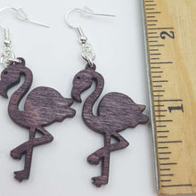 Load image into Gallery viewer, "Flamingo Bird" Dangle Wire Earrings