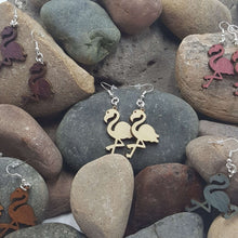 Load image into Gallery viewer, "Flamingo Bird" Dangle Wire Earrings