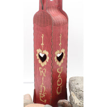 Load image into Gallery viewer, "I Love You\I Love Wine" Wood Gift Box for a 750ml Bottle in 5 Colors
