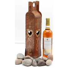 Load image into Gallery viewer, "I Love You\I Love Wine" Wood Gift Box for a 750ml Bottle in 5 Colors