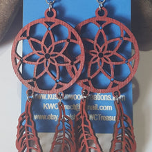 Load image into Gallery viewer, "Dream Catcher" Boho Dangle Wood Earring & Necklace Set