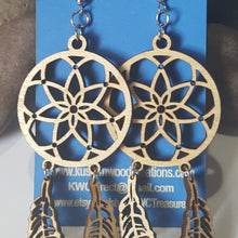 Load image into Gallery viewer, "Dream Catcher" Boho Dangle Wood Earring & Necklace Set