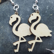 Load image into Gallery viewer, "Flamingo Bird" Dangle Wire Earrings