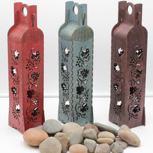Load image into Gallery viewer, Grape Vine Windows on 4 Sides" Wooden Gift Box for 750ml Bottle in 5 Colors