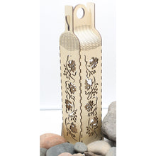 Load image into Gallery viewer, Grape Vine Windows on 4 Sides" Wooden Gift Box for 750ml Bottle in 5 Colors