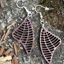 Load image into Gallery viewer, &quot;Web Wings&quot; Style  Boho Dangle Wood Earrings
