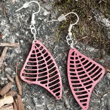 Load image into Gallery viewer, &quot;Web Wings&quot; Style  Boho Dangle Wood Earrings
