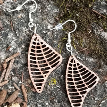Load image into Gallery viewer, &quot;Web Wings&quot; Style  Boho Dangle Wood Earrings
