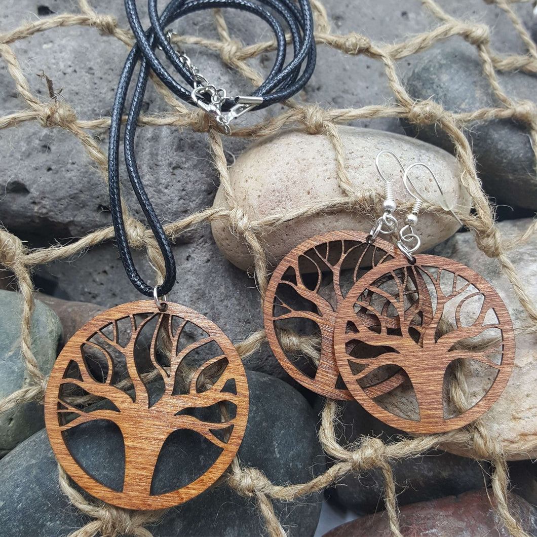 Tree of Life Earrings & Necklace Set