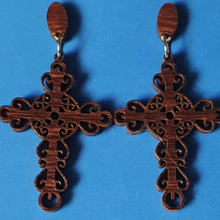 Load image into Gallery viewer, &quot;Cross&quot; Detailed Style Stud Earrings
