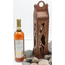 Load image into Gallery viewer, &quot;Peek a Boo with 4 Open Windows&quot; Wood Gift Box for a 750ml Bottle in 5 Colors
