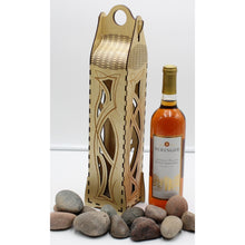 Load image into Gallery viewer, &quot;Peek a Boo with 4 Open Windows&quot; Wood Gift Box for a 750ml Bottle in 5 Colors
