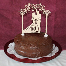 Load image into Gallery viewer, &quot;Bride &amp; Groom Standing Under Altar&quot; Wedding Cake Topper
