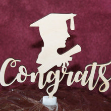 Load image into Gallery viewer, &quot;Congrats&quot; Graduation Boy or Girl Cake Topper Congratulations
