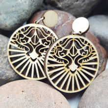 Load image into Gallery viewer, &quot;Sunray Medallion&quot; Stud Earrings
