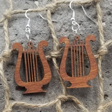 Load image into Gallery viewer, &quot;Harp or Harpsichord&quot; Musical Instrument Dangle Earrings
