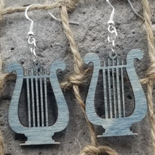 Load image into Gallery viewer, &quot;Harp or Harpsichord&quot; Musical Instrument Dangle Earrings
