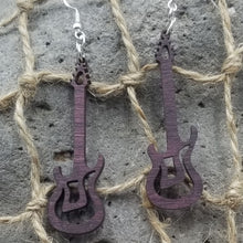 Load image into Gallery viewer, &quot;Electric Bass Guitar&quot; Musical Instrument Dangle Earrings
